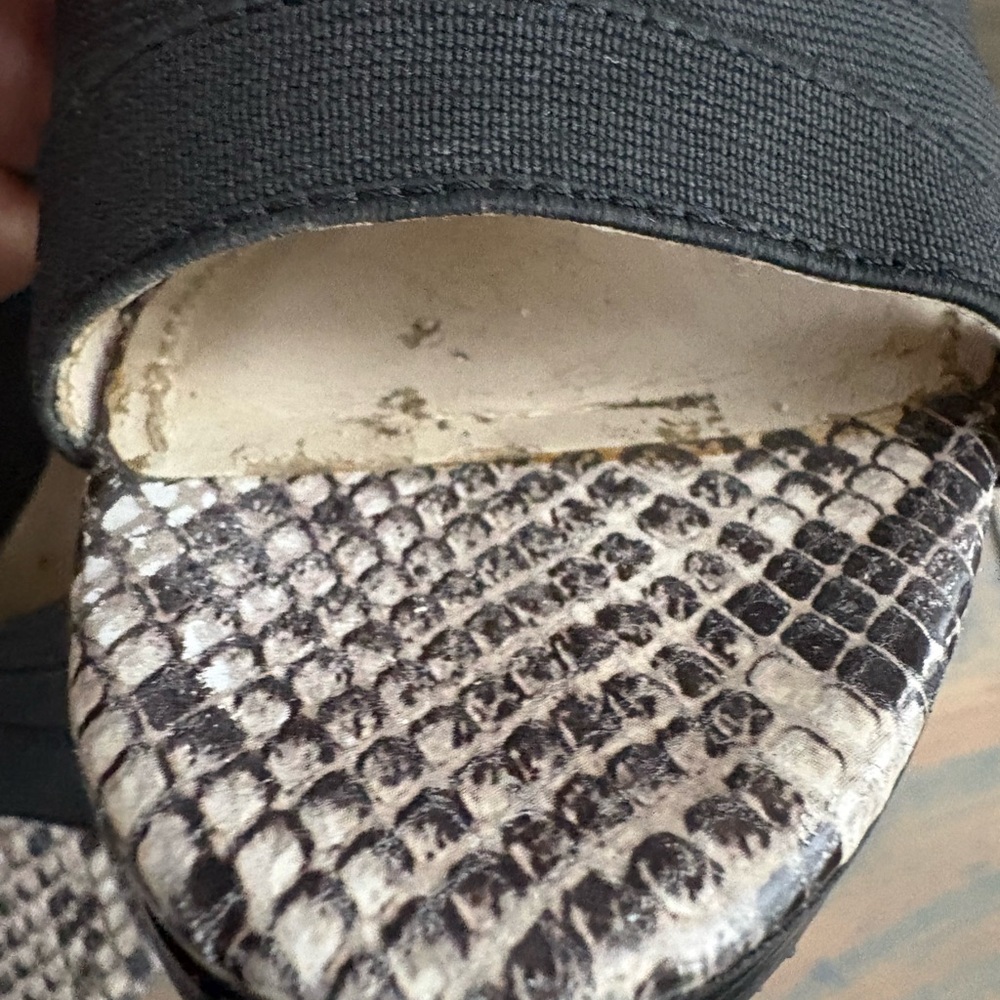 Calvin Klein Python Print Black Wedge Sandals - image 8